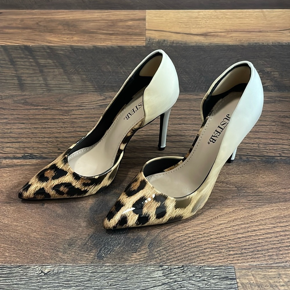 NWB Justfab Treyva Leopard Ombre Pumps size 6